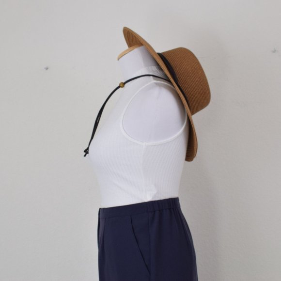 Vintage 90s Blue Flowy Polyester Trousers size 12P |‎ 30-32 waist - Picture 4 of 10